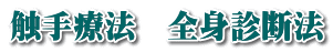 触手療法　全身診断法