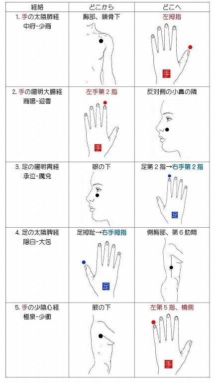 経絡記憶術　手足の記憶法1